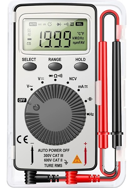 Dijital Multimetre Otomatik Aralıklı Voltmetre Test Cihazı Voltaj Ölçer (Yurt Dışından)