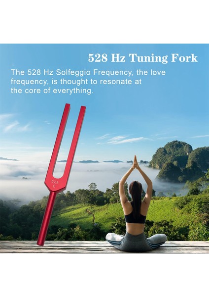 Diyapazon, 528 Hz Şifa Çakrası Için Diyapazon, Kırmızı (Yurt Dışından)