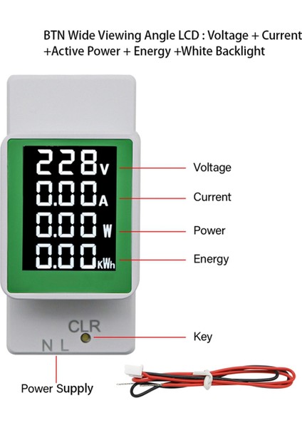 Kwh Power Dijital Enerji Ölçer Voltmetre Ampermetre Wattmetre (Yurt Dışından) fiyatları