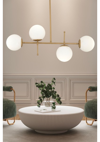 Günay 4lü Eskitme Modern Mutfak Yemek Masası Üstü Yatak Odası Salon Avize
