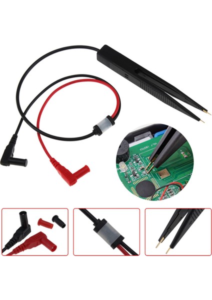 Smd Smt Çip Test Klipsi Multimetre Prob Cımbız Çok Amaçlı Test Aracı (Yurt Dışından)