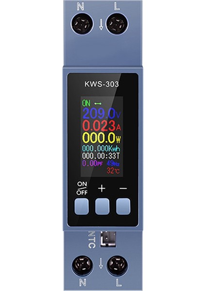 Ac Voltmetre Ampermetre Wattmetre Din Ray Montajlı Enerji Ölçer (Yurt Dışından)