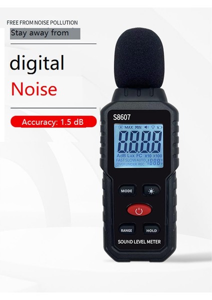 Dijital Ses Seviyesi Gürültü Ölçer 30-130DB Db Desibel Dedektör Test Cihazı (Yurt Dışından)