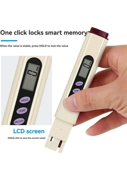 Içme Suyu Için Taşınabilir Tds Ölçer Su Kalitesi Test Cihazı (Yurt Dışından)