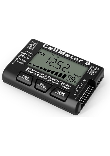 Rc Cellmeter 8 Dijital Pil Kapasitesi Kontrol Cihazı Siyah (Yurt Dışından)