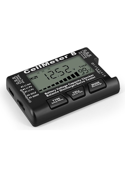 Rc Cellmeter 8 Dijital Pil Kapasitesi Kontrol Cihazı Siyah (Yurt Dışından)