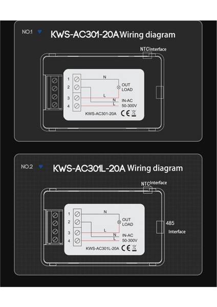 Dijital Ekranlı Akım Voltmetre 50-300V Ac Wattmetre Ac 20A (Yurt Dışından)