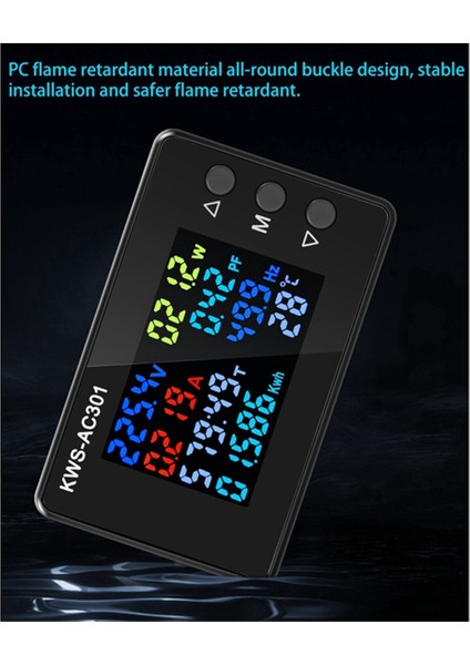 Dijital Ekranlı Akım Voltmetre 50-300V Ac Wattmetre Ac 20A (Yurt Dışından) modelleri