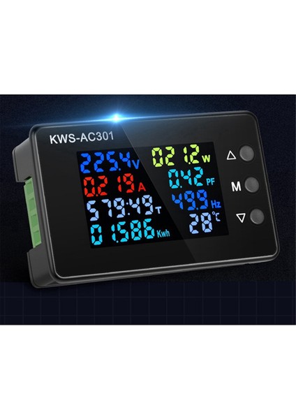 Dijital Ekranlı Akım Voltmetre 50-300V Ac Wattmetre Ac 20A (Yurt Dışından) fırsatları
