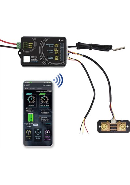 KL110F 0-120V 0-100A Akü Monitörü Bluetooth Akü Test Cihazı (Yurt Dışından)