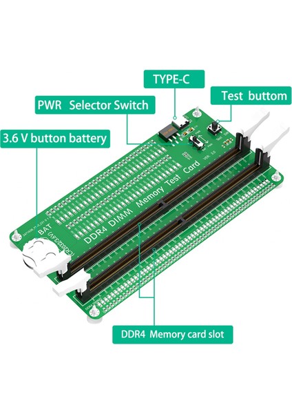 Bilgisayar Için LED Göstergeli, Uzun Mandallı Ddr4 Bellek Test Cihazı (Yurt Dışından)