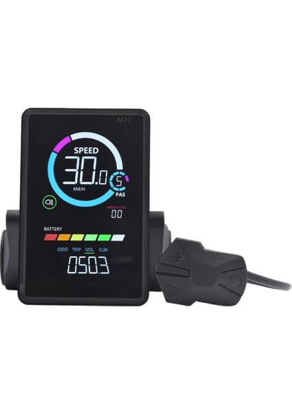 M7C-2 Dağ Elektrikli Bisikleti Için Elektrikli Bisiklet LCD Ekran Ölçer (Yurt Dışından)