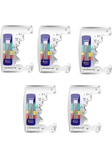5 Adet Dijital Pil Test Cihazı LCD Ekran AA/AAA/9V/1.5V,B (Yurt Dışından)
