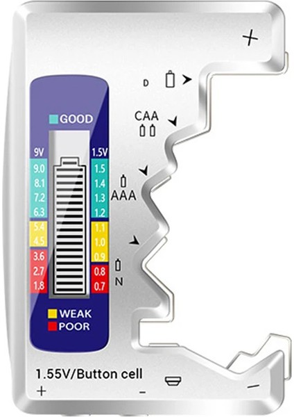 5 Adet Dijital Pil Test Cihazı LCD Ekran AA/AAA/9V/1.5V,B (Yurt Dışından)