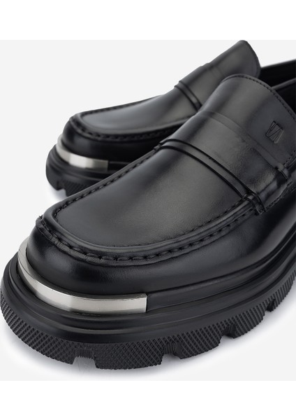 Erkek Deri Siyah Analin Loafer Ayakkabı 381 20353 Erk Ayk Sk24-25 Siyah Anl modelleri