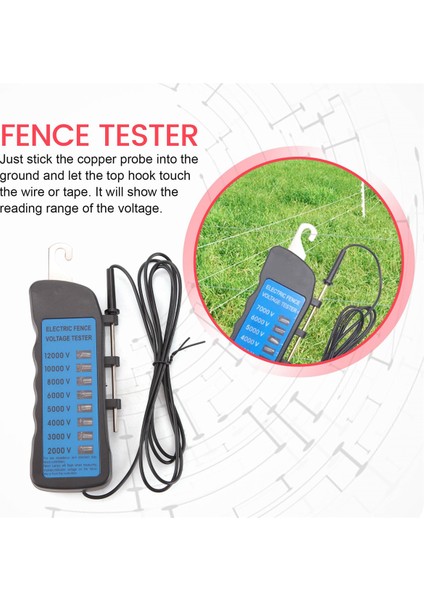 Ürün 2kv -12KV Gerilim Elektrikli Çit Test Cihazı, Bahçe Çit Test Cihazı (Yurt Dışından)