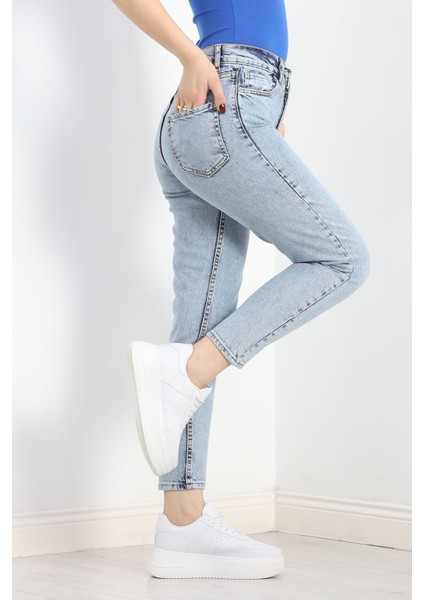 Mom Boyfriend Jeans Buzrenkli new