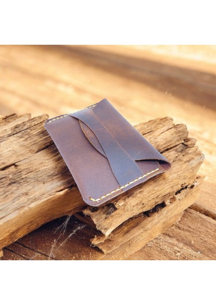 Cy Leather Slimport Taba Hakiki Deri Erkek Kadın Kartlık Cüzdan