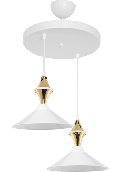 Maya Karo Beyaz/gold Ikili Yemek Odası Oturma Odası Salon Mutfak Avize fiyatları