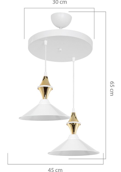 Maya Karo Beyaz/gold Ikili Yemek Odası Oturma Odası Salon Mutfak Avize modelleri