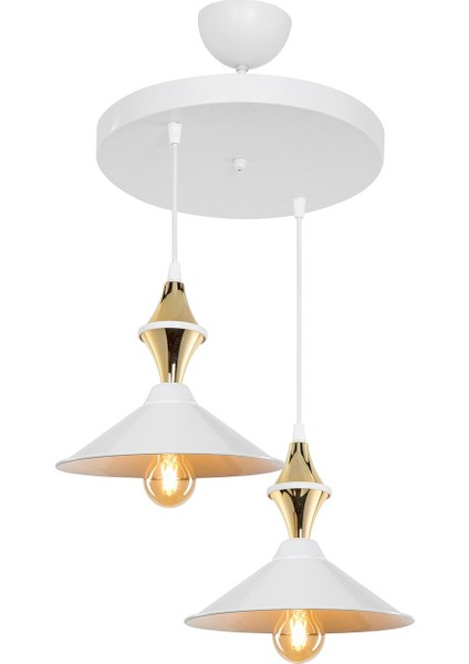 Maya Karo Beyaz/gold Ikili Yemek Odası Oturma Odası Salon Mutfak Avize fırsatları