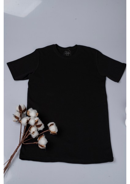 Pamuklu Ribana Kısa Kollu 0 Yaka T-Shirt/fanila
