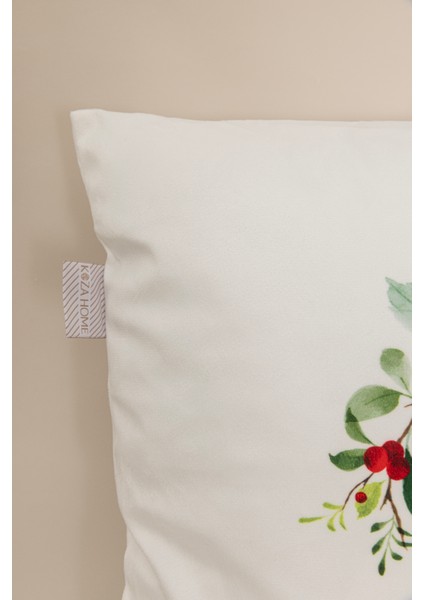 Charm Renkli Geyik Baskılı Beyaz Kırlent 43X43 35257A modelleri