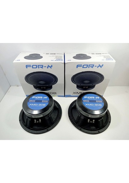 20CM Midrange + For-X Çakmak – For-X 500W 250RMS Midrange Hoparlör – For-X XMD-308 Prof Midrange fiyatları