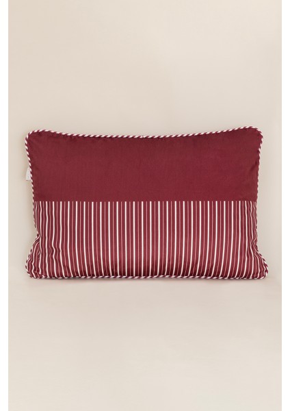 Charm Kırmızı Beyaz Şerit Baskılı Kırlent 40X60 35256A fiyatları