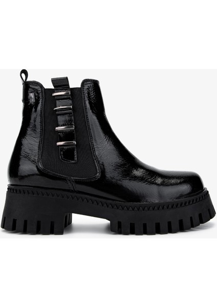 Kadın Deri Siyah Rugan Casual Bot 322 2251817 Bn Bot SK24-25 Sıyah Rgn