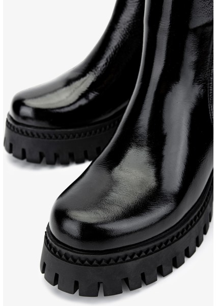 Kadın Deri Siyah Rugan Casual Bot 322 2251817 Bn Bot SK24-25 Sıyah Rgn modelleri