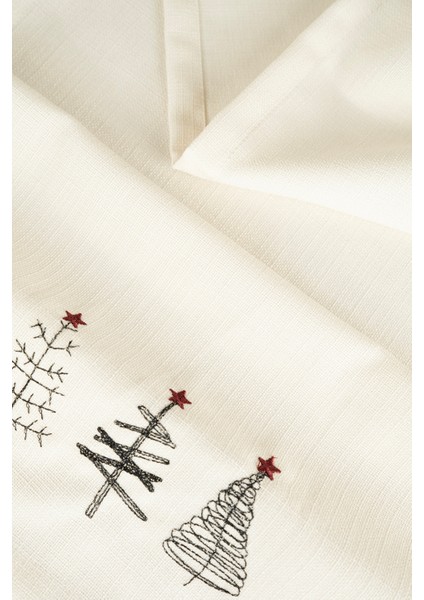 Charm Özel Çam Ağacı Işlemeli Krem Runner 45X140 35262A fırsatları