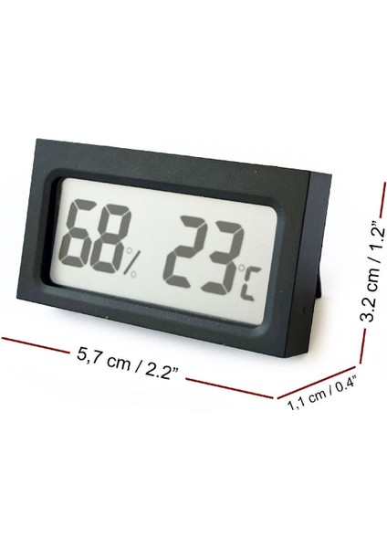 Dijital Nem Ölçer Termometre (Siyah) fırsatları