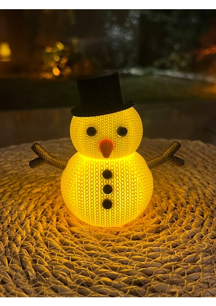 Kardan Adam LED Işıklı & Pilli – Dekoratif Gece Lambası- Yılbaşı si, Dekoratif Mumluk
