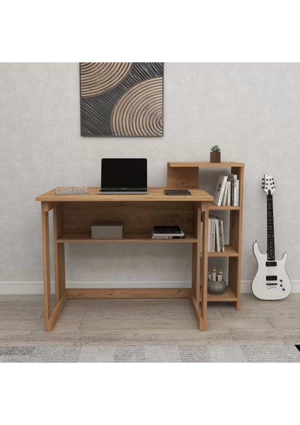Home Enda Saye 5 Raflı Kitaplıklı Çalışma Masası Atlantik Çam fiyatları