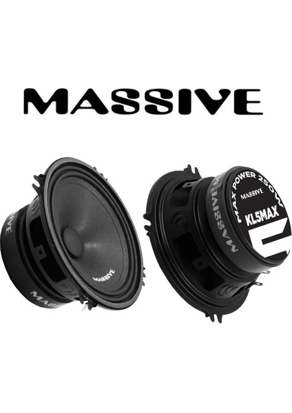 MS-KL5MAX 13 cm Çifti 500WAT-240W Rms Oto Midrange Hoparlör Deprem Serisi