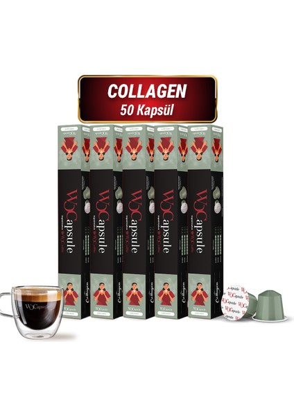 No:2 Kolajen Nespresso Uyumlu Kapsül Kahve 50'li Avantaj Paketi