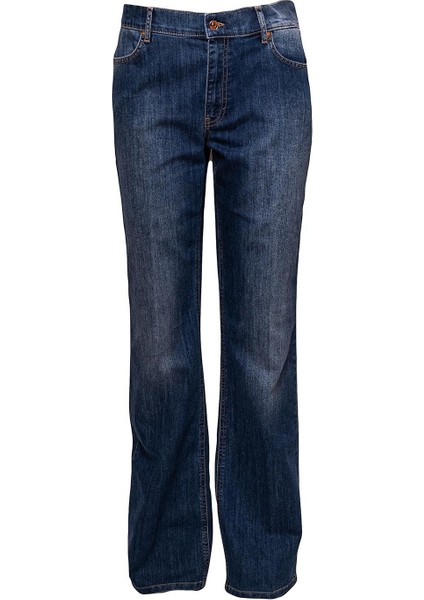 Bol Paça Yüksek Bel Likralı Jean Pantolon
