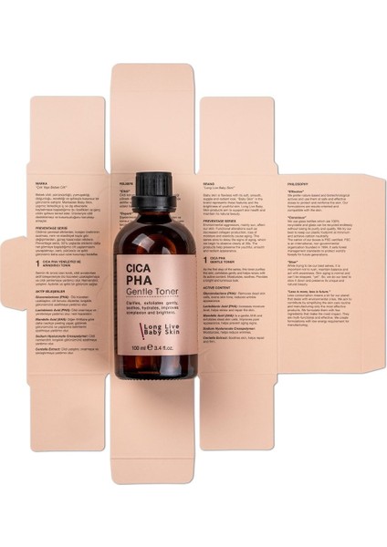 Pha, Aha, Centella, Hyalüronik Asit Içerikli Tonik Cıca Gentle Toner 100 ml