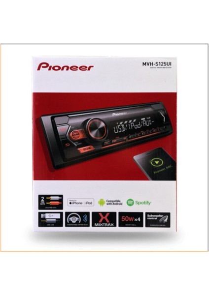 MVH-S125UI Oto Teyp USB Radio Aux Girişli 2020 Model