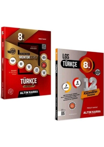 (8. Sınıf) Türkçe Etkinlikli Soru Bankası / Türkçe 12'li Sarmal Deneme Sınavı