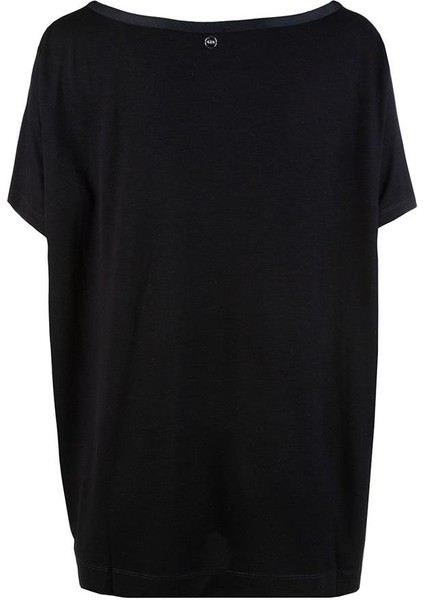 Sport Piton Desenli Düşük Kol Siyah T-Shirt fiyatları