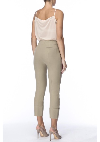 Katlı Paça Cepli Dar Kesim Pamuklu Pantolon fırsatları