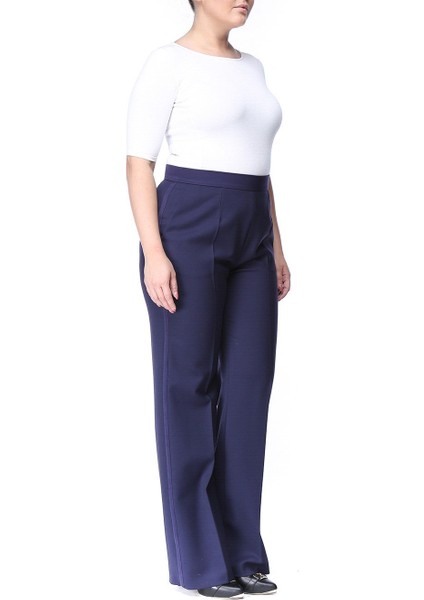 Cepli Boru Paça Lacivert Yün Pantolon fiyatları