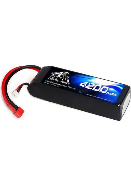 Leopard Power 4200 mAh 11.1V 3S 40C Lityum Polimer Lipo Batarya Pil T Plug