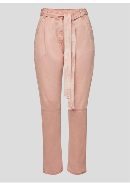 Sport Kemerli Yüksek Bel Cepli Pudra Pamuklu Pantolon indirimleri