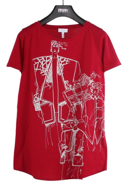 Sport Baskılı Bisiklet Yaka Pamuk T-Shirt