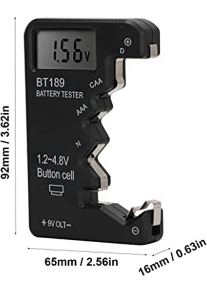 4 Adet Aa 9V Pil Için Pil Test Cihazı, Ev Pilleri Için Siyah (Yurt Dışından) fırsatları