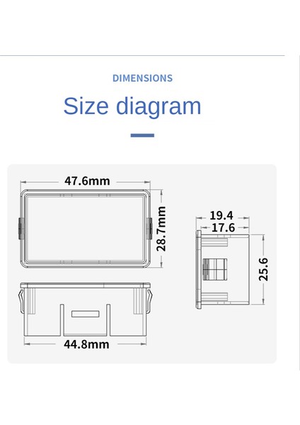 Pil Şarj Seviyesi Göstergesi, Usb+Type-C Dc 8-30V (Yurt Dışından)