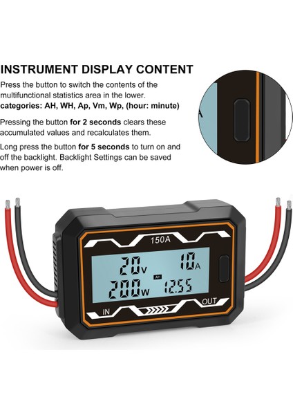 150A Voltmetre Ampermetre Rc Araba Akü Test Cihazı (Yurt Dışından)